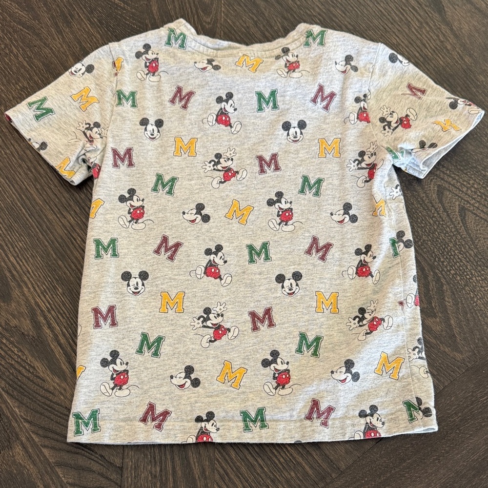 Janie and Jack Gray Multicolor Mickey Mouse Kids T-Shirt - Picture 4 of 4